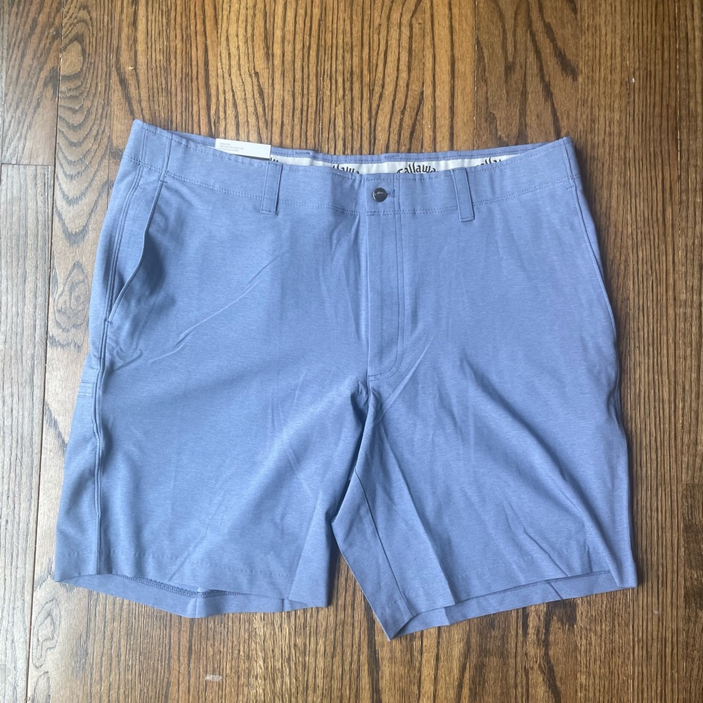 Callaway Men's Slate Blue Flat Front Shorts
